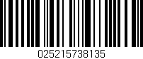 Código de barras (EAN, GTIN, SKU, ISBN): '025215738135'