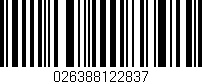 Código de barras (EAN, GTIN, SKU, ISBN): '026388122837'