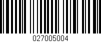 Código de barras (EAN, GTIN, SKU, ISBN): '027005004'