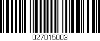 Código de barras (EAN, GTIN, SKU, ISBN): '027015003'