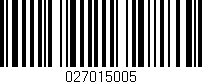 Código de barras (EAN, GTIN, SKU, ISBN): '027015005'