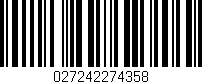 Código de barras (EAN, GTIN, SKU, ISBN): '027242274358'