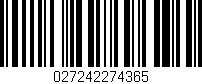 Código de barras (EAN, GTIN, SKU, ISBN): '027242274365'