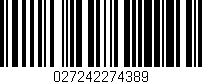 Código de barras (EAN, GTIN, SKU, ISBN): '027242274389'