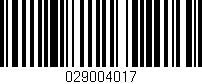 Código de barras (EAN, GTIN, SKU, ISBN): '029004017'