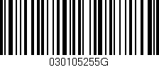 Código de barras (EAN, GTIN, SKU, ISBN): '030105255G'