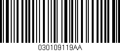 Código de barras (EAN, GTIN, SKU, ISBN): '030109119AA'