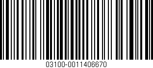 Código de barras (EAN, GTIN, SKU, ISBN): '03100-0011406670'