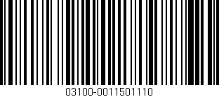 Código de barras (EAN, GTIN, SKU, ISBN): '03100-0011501110'