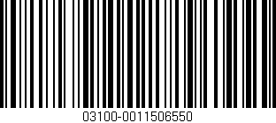 Código de barras (EAN, GTIN, SKU, ISBN): '03100-0011506550'