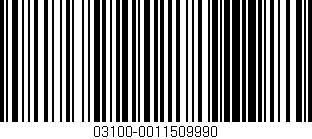 Código de barras (EAN, GTIN, SKU, ISBN): '03100-0011509990'