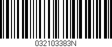 Código de barras (EAN, GTIN, SKU, ISBN): '032103383N'
