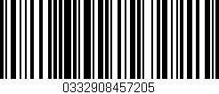 Código de barras (EAN, GTIN, SKU, ISBN): '0332908457205'