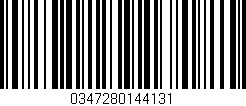 Código de barras (EAN, GTIN, SKU, ISBN): '0347280144131'