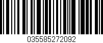 Código de barras (EAN, GTIN, SKU, ISBN): '035585272092'