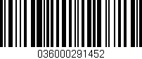 Código de barras (EAN, GTIN, SKU, ISBN): '036000291452'
