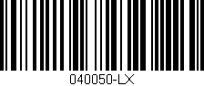 Código de barras (EAN, GTIN, SKU, ISBN): '040050-LX'