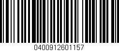Código de barras (EAN, GTIN, SKU, ISBN): '0400912601157'