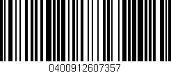 Código de barras (EAN, GTIN, SKU, ISBN): '0400912607357'