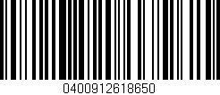 Código de barras (EAN, GTIN, SKU, ISBN): '0400912618650'
