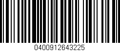 Código de barras (EAN, GTIN, SKU, ISBN): '0400912643225'