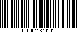 Código de barras (EAN, GTIN, SKU, ISBN): '0400912643232'