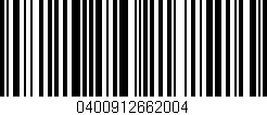 Código de barras (EAN, GTIN, SKU, ISBN): '0400912662004'