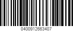 Código de barras (EAN, GTIN, SKU, ISBN): '0400912663407'