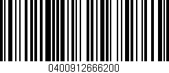 Código de barras (EAN, GTIN, SKU, ISBN): '0400912666200'