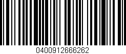 Código de barras (EAN, GTIN, SKU, ISBN): '0400912666262'