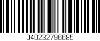 Código de barras (EAN, GTIN, SKU, ISBN): '040232796685'