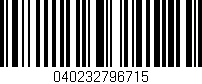 Código de barras (EAN, GTIN, SKU, ISBN): '040232796715'