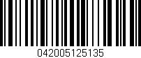 Código de barras (EAN, GTIN, SKU, ISBN): '042005125135'