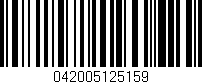 Código de barras (EAN, GTIN, SKU, ISBN): '042005125159'