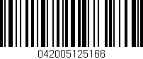 Código de barras (EAN, GTIN, SKU, ISBN): '042005125166'