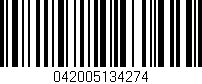 Código de barras (EAN, GTIN, SKU, ISBN): '042005134274'