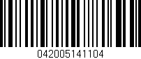Código de barras (EAN, GTIN, SKU, ISBN): '042005141104'