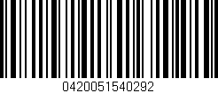 Código de barras (EAN, GTIN, SKU, ISBN): '0420051540292'