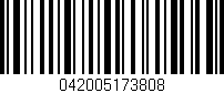 Código de barras (EAN, GTIN, SKU, ISBN): '042005173808'