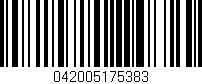 Código de barras (EAN, GTIN, SKU, ISBN): '042005175383'