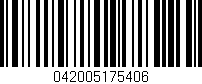 Código de barras (EAN, GTIN, SKU, ISBN): '042005175406'
