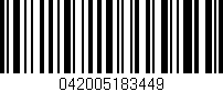 Código de barras (EAN, GTIN, SKU, ISBN): '042005183449'