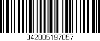 Código de barras (EAN, GTIN, SKU, ISBN): '042005197057'