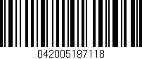 Código de barras (EAN, GTIN, SKU, ISBN): '042005197118'