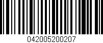 Código de barras (EAN, GTIN, SKU, ISBN): '042005200207'