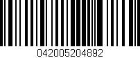 Código de barras (EAN, GTIN, SKU, ISBN): '042005204892'