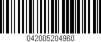 Código de barras (EAN, GTIN, SKU, ISBN): '042005204960'