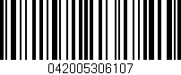 Código de barras (EAN, GTIN, SKU, ISBN): '042005306107'