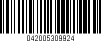 Código de barras (EAN, GTIN, SKU, ISBN): '042005309924'