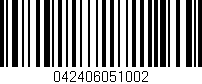 Código de barras (EAN, GTIN, SKU, ISBN): '042406051002'